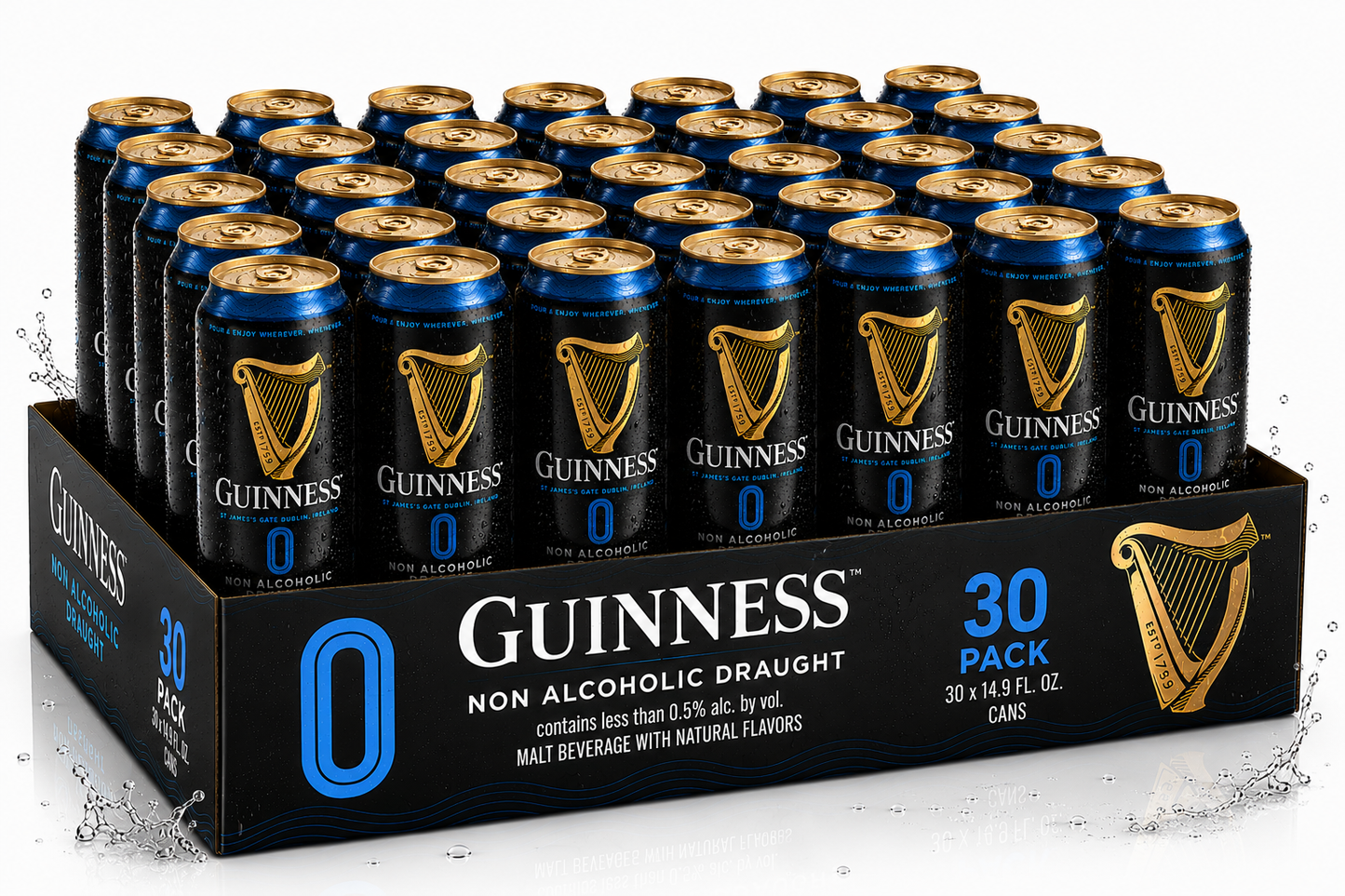 Guinness 0 Zero Non-Alcoholic Draught Stout Beer | 14.9oz Cans |