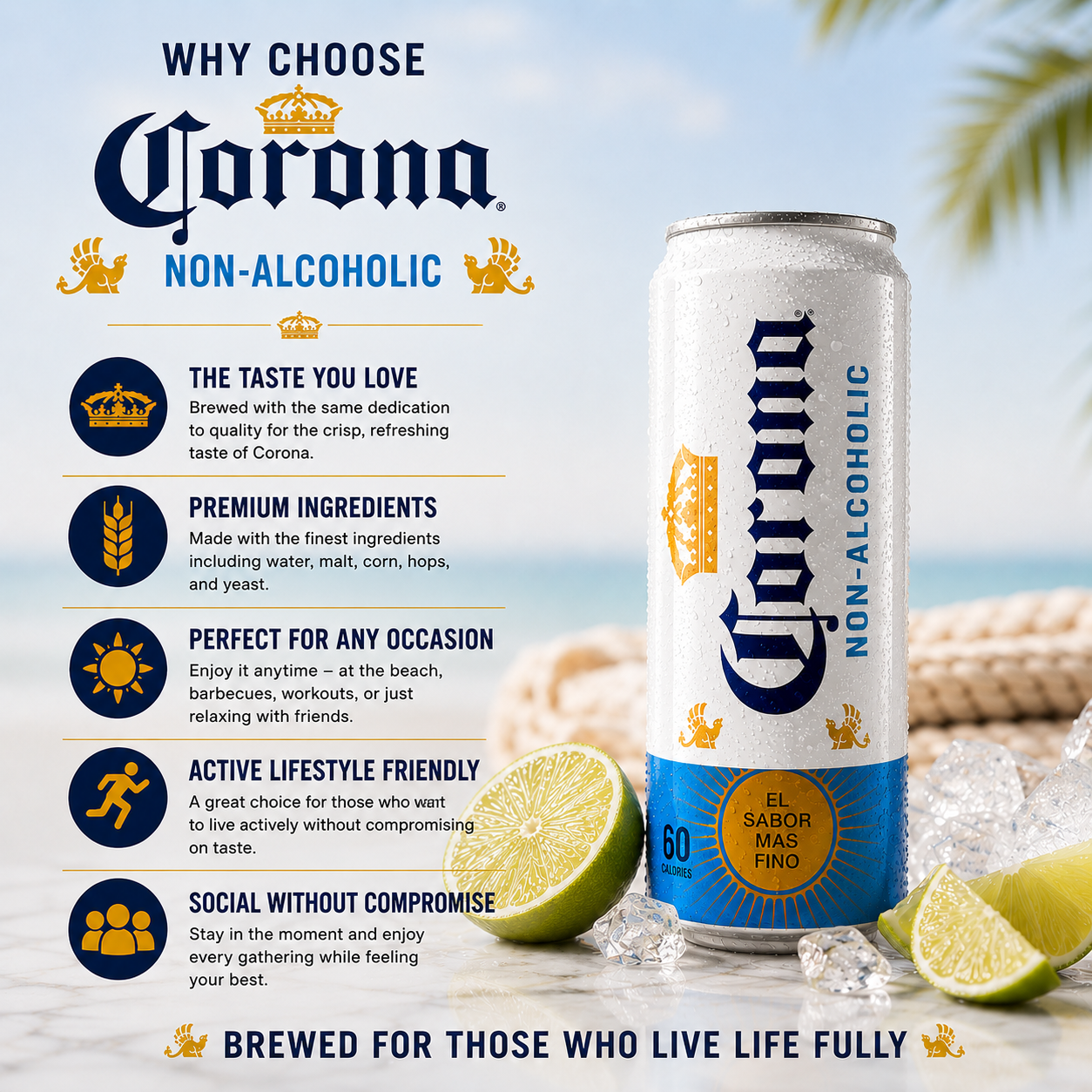 Corona Non-Alcoholic Malt Beverage - 12oz Cans Mexican Import Brew