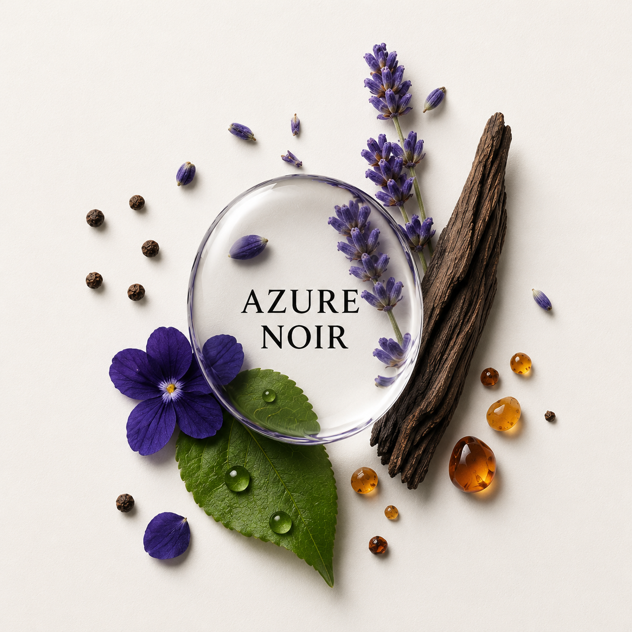 EZ Azure Noir Eau de Parfum | Violet, Lavender, Amber & Dark Woods
