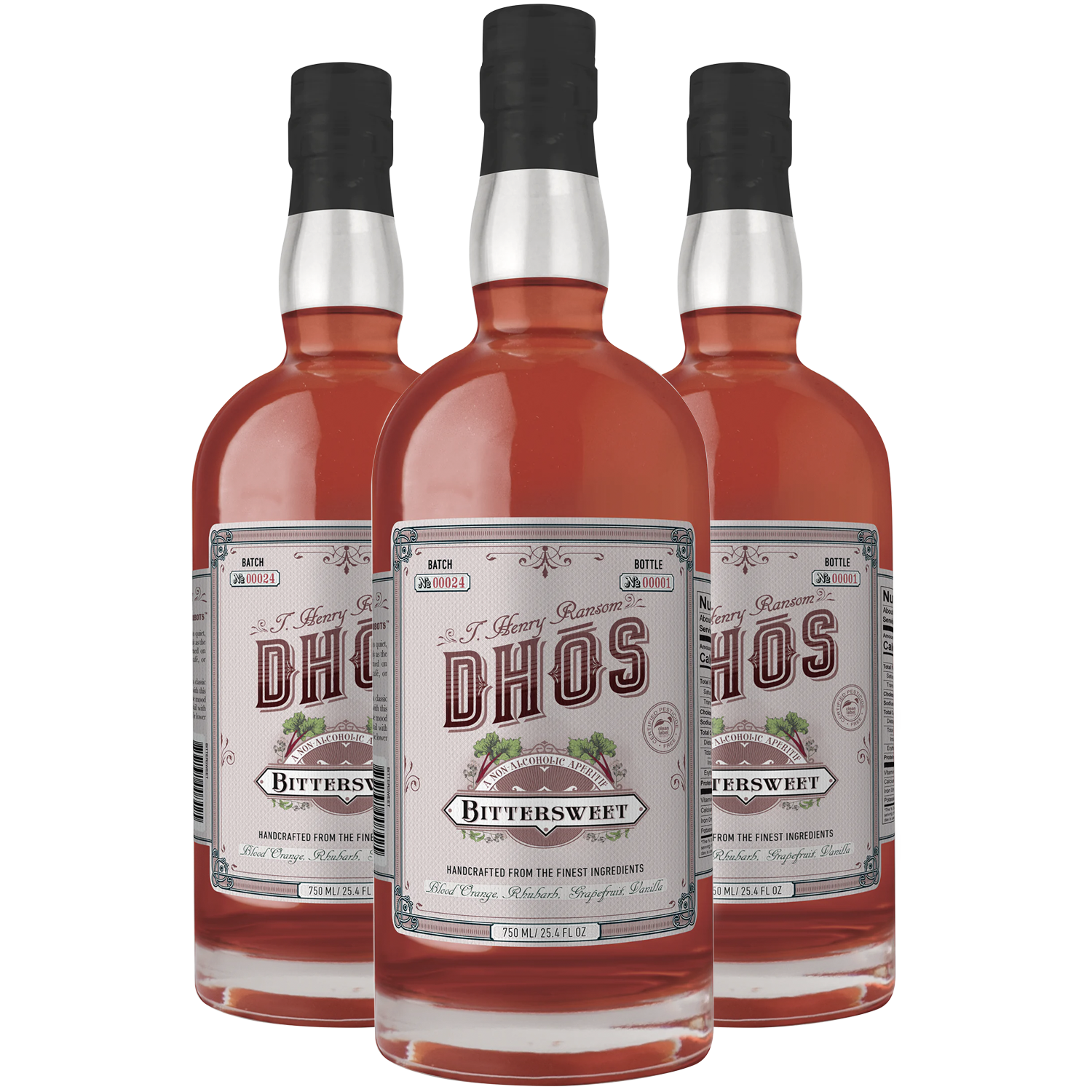 Dhōs Handcrafted Non-Alcoholic Bittersweet Liqueur Aperitif - Keto-Friendly, Zero Sugar, Zero Calories, Zero Proof - 750 ML - Perfect for Mocktails - Made in USA - GoDpsMusic