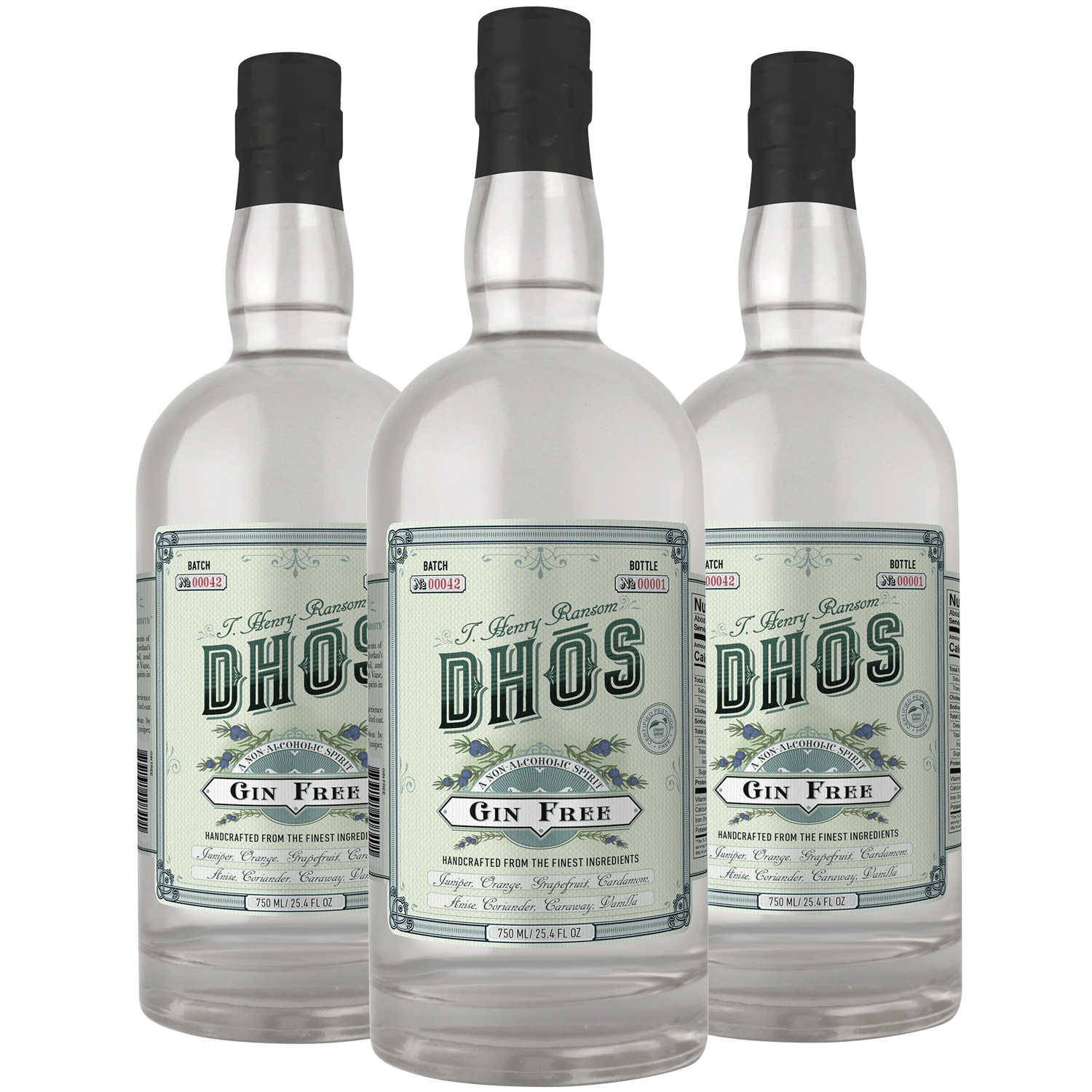 Dhōs Handcrafted Non-Alcoholic Gin - Keto-Friendly, Zero Sugar, Zero Calories, Zero Proof - 750 ML - Perfect for Mocktails - Made in USA - GoDpsMusic