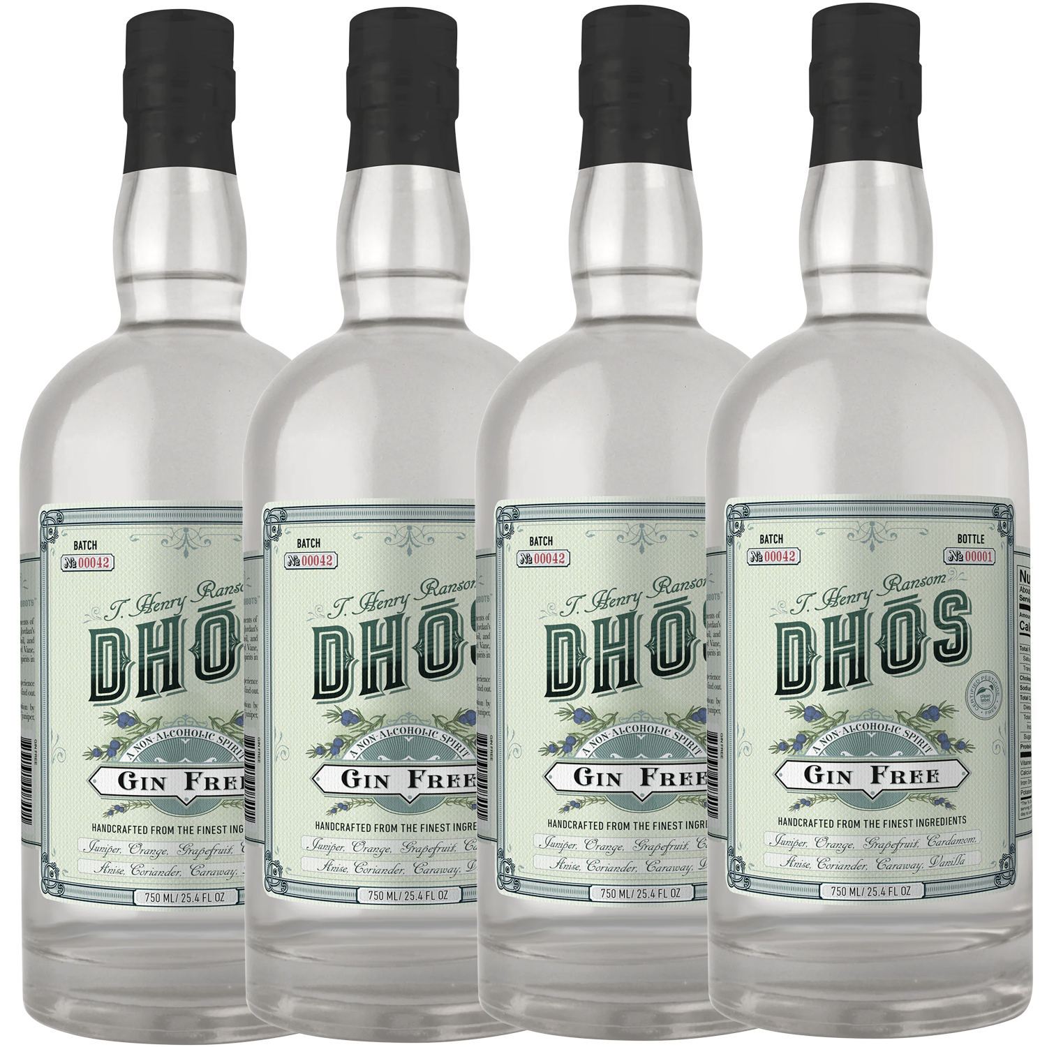 Dhōs Handcrafted Non-Alcoholic Gin - Keto-Friendly, Zero Sugar, Zero Calories, Zero Proof - 750 ML - Perfect for Mocktails - Made in USA - GoDpsMusic