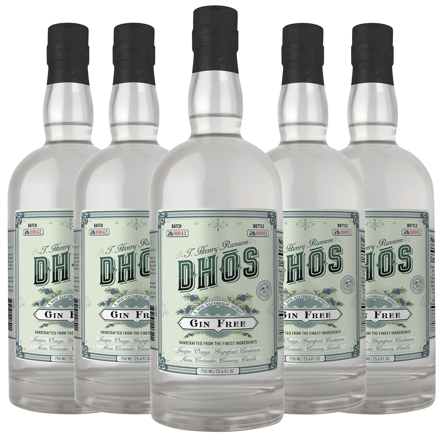 Dhōs Handcrafted Non-Alcoholic Gin - Keto-Friendly, Zero Sugar, Zero Calories, Zero Proof - 750 ML - Perfect for Mocktails - Made in USA - GoDpsMusic