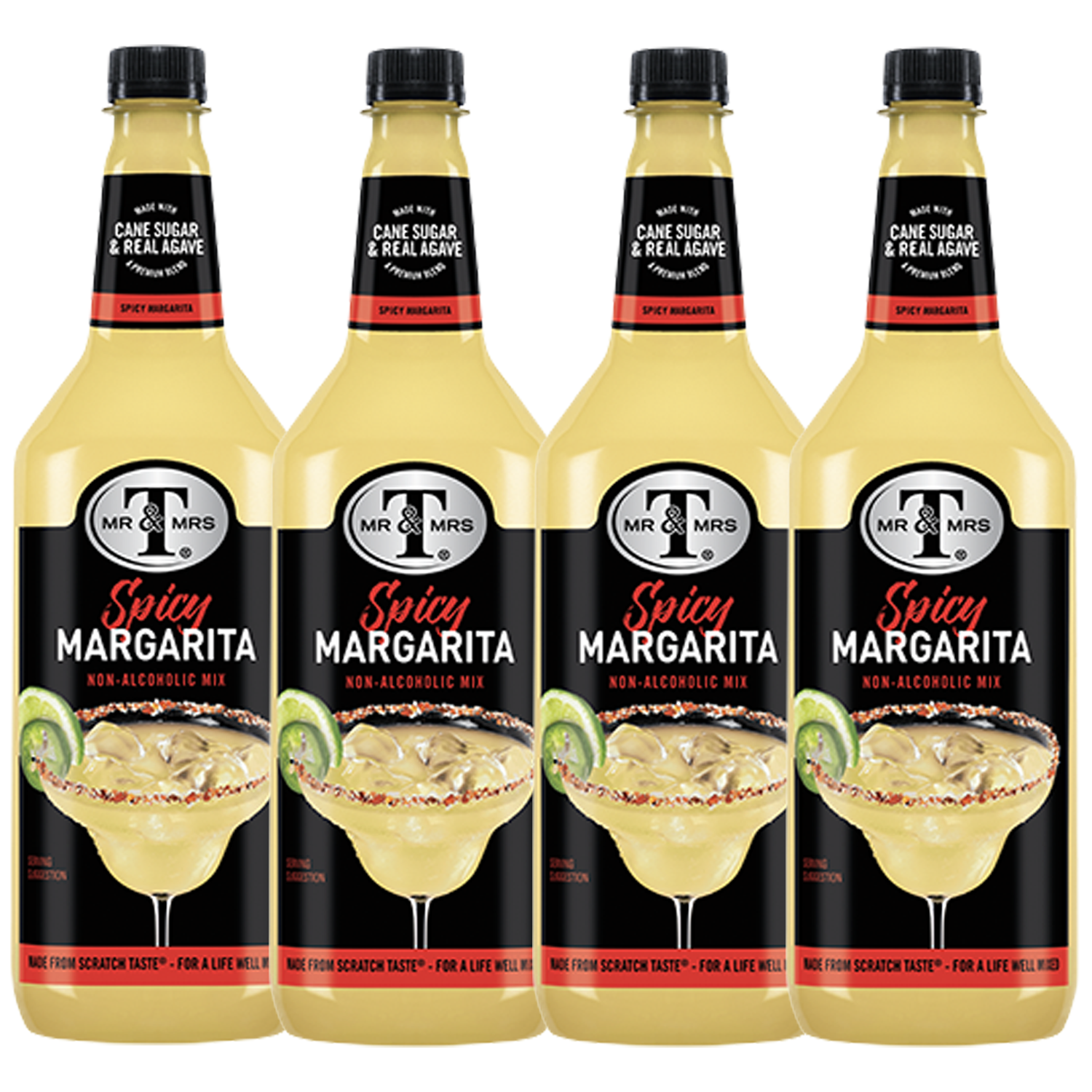 Mr & Mrs T Spicy Margarita, 1L Bottle, – Premium Cocktail Mixer for Margaritas, Ready to Use - GoDpsMusic