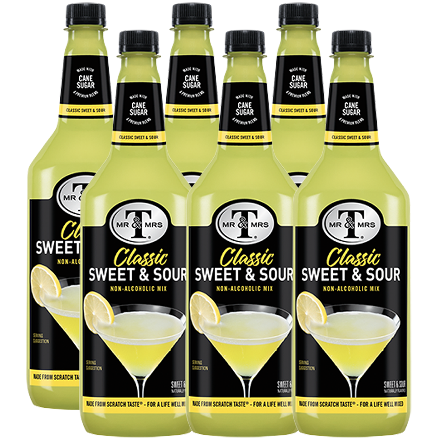 Mr & Mrs T Sweet & Sour Mix, 1L Bottle, – Premium Cocktail Mixer, Ready to Use - GoDpsMusic