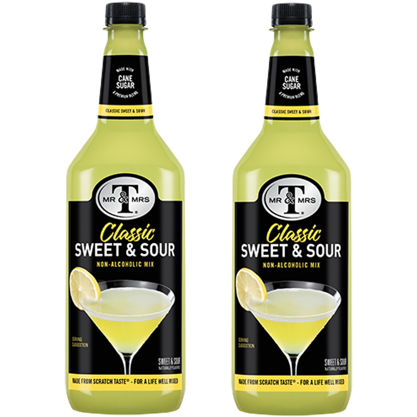 Mr & Mrs T Sweet & Sour Mix, 1L Bottle, – Premium Cocktail Mixer, Ready to Use - GoDpsMusic