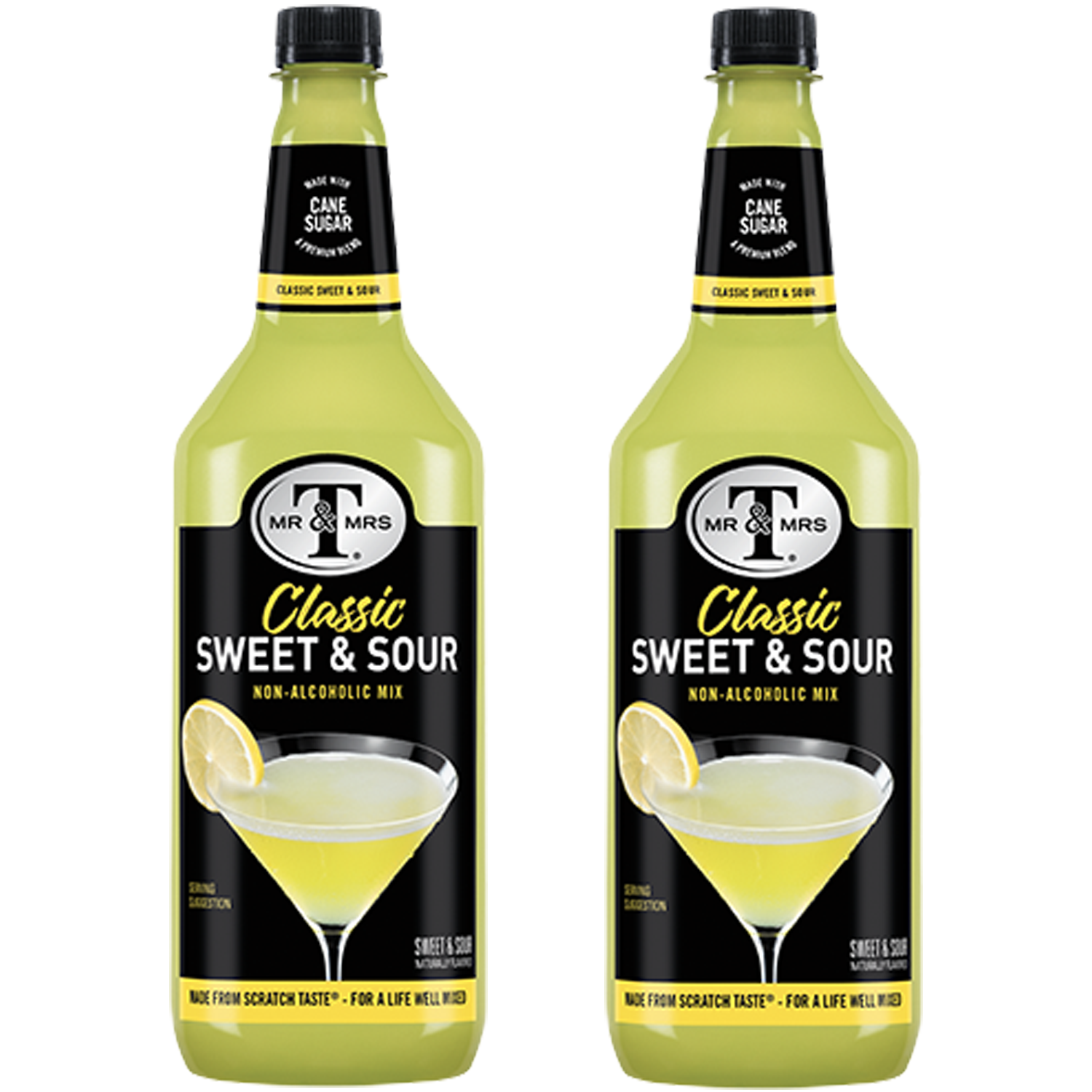 Mr & Mrs T Sweet & Sour Mix, 1L Bottle, – Premium Cocktail Mixer, Ready to Use - GoDpsMusic