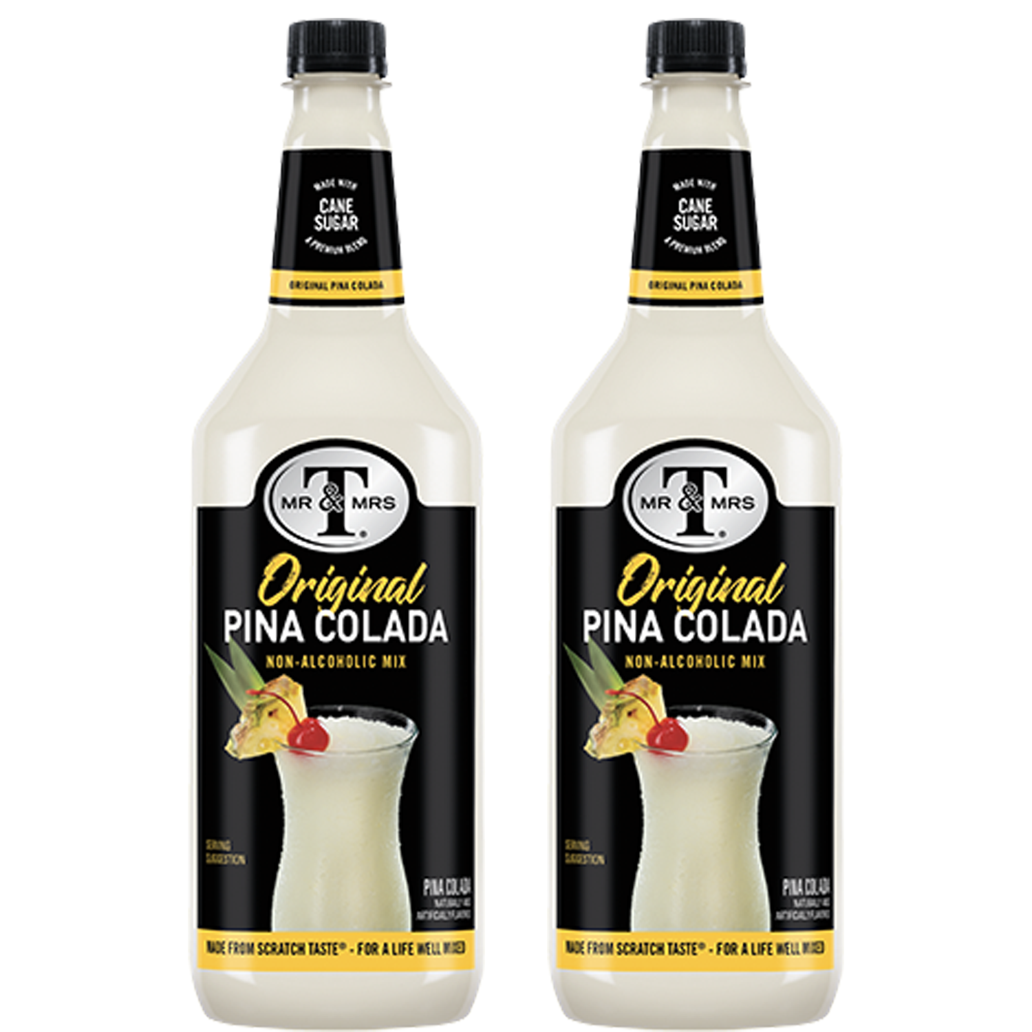 Mr & Mrs T Pina Colada Mix, 1L Bottle, – Premium Cocktail Mixer for Pina Colada Mix, Ready to Use - GoDpsMusic
