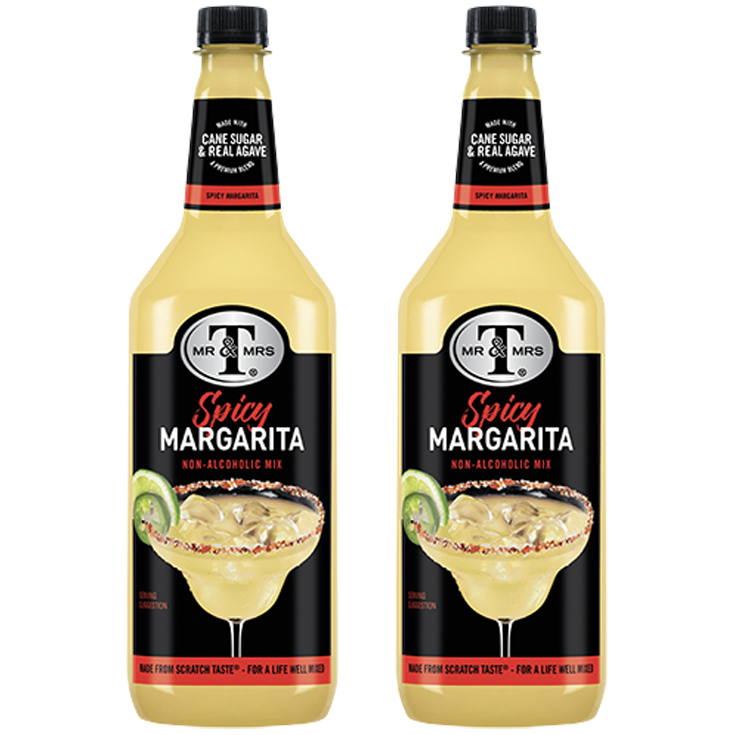 Mr & Mrs T Spicy Margarita, 1L Bottle, – Premium Cocktail Mixer for Margaritas, Ready to Use - GoDpsMusic