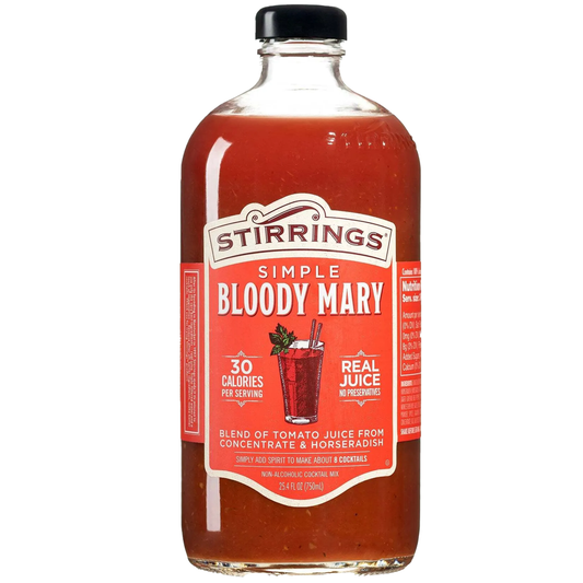 Stirrings Simple Bloody Mary Cocktail Mix 750ml Bottles - Real Juice No Preservatives - 30 Calories - Drink Mixer - GoDpsMusic