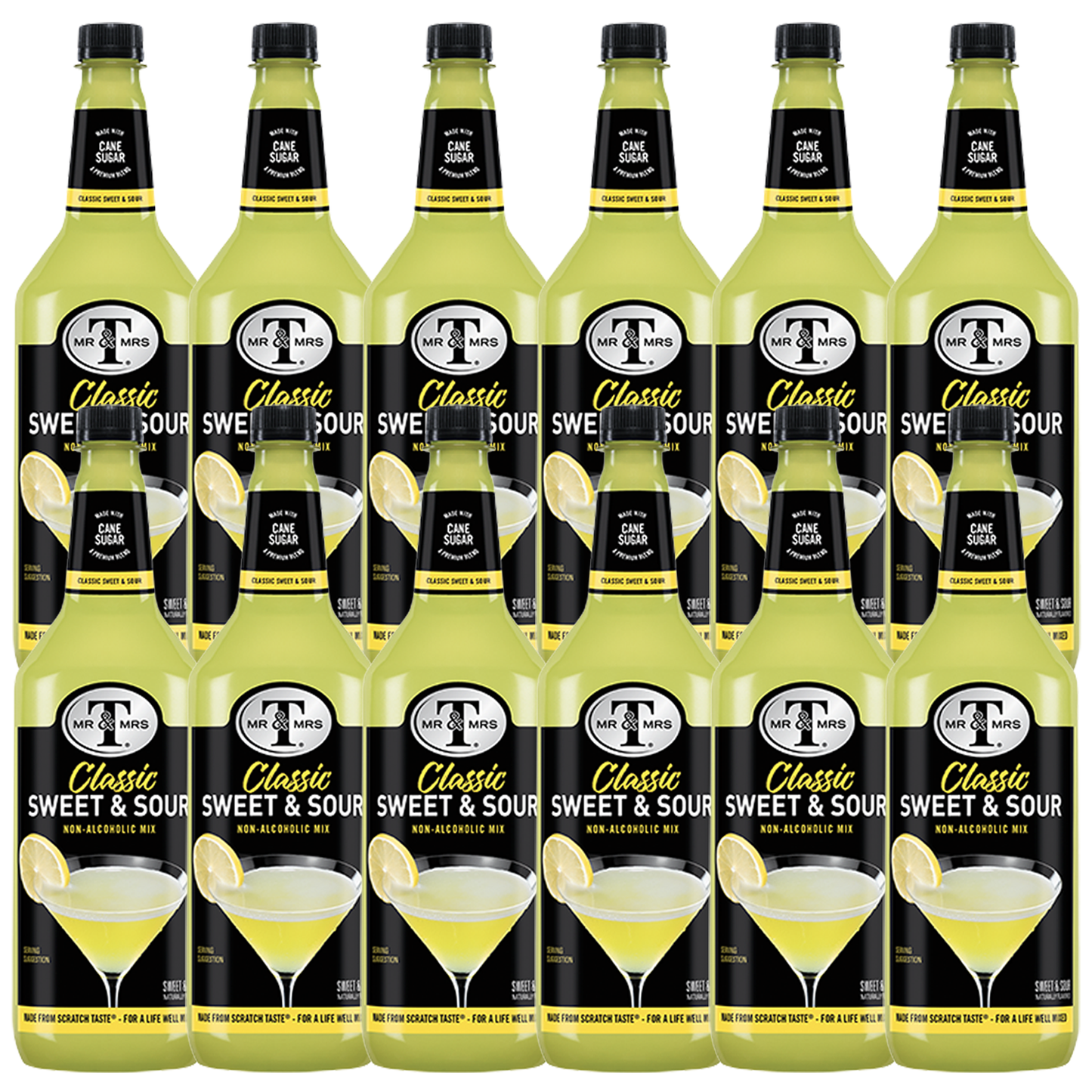 Mr & Mrs T Sweet & Sour Mix, 1L Bottle, – Premium Cocktail Mixer, Ready to Use - GoDpsMusic
